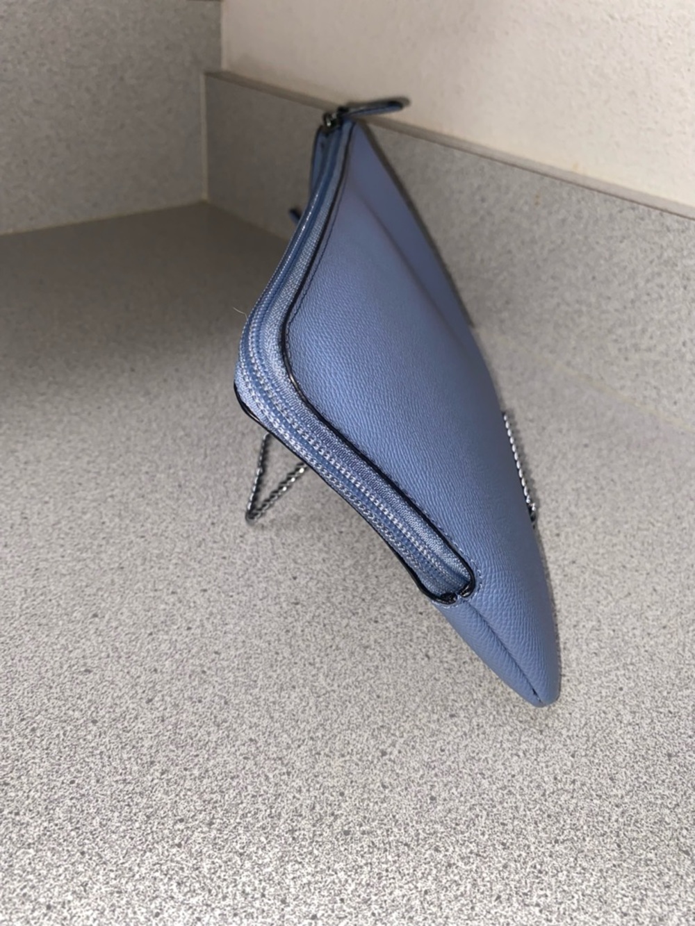 Coach Story Book Light Blue Leather Wristlet Pouch EUC - Picture 4 of 11